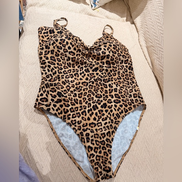 Summersalt The Long Torso Marina Leopard Print Swimsuit Women’s Size 14 - Picture 5 of 5